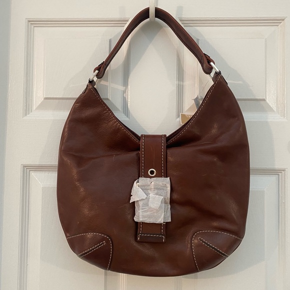 Michael Kors Handbags - Michael Kors Vintage Hutton Large Hobo Bag in Chocolate Brown Leather NWT